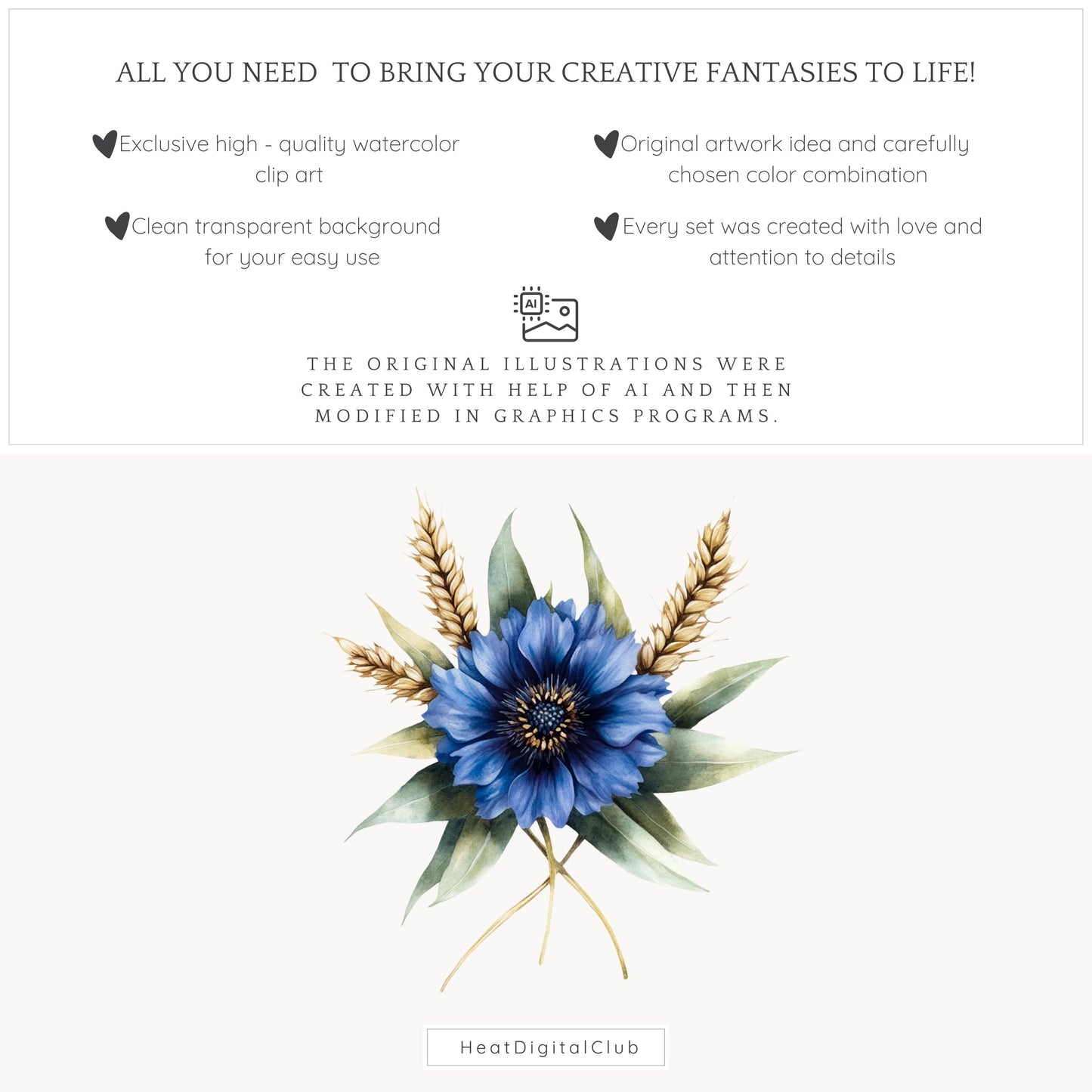 Magic Class - Floral Arrangements, Botanical Witchy Fantasy Clipart | 16 PNG