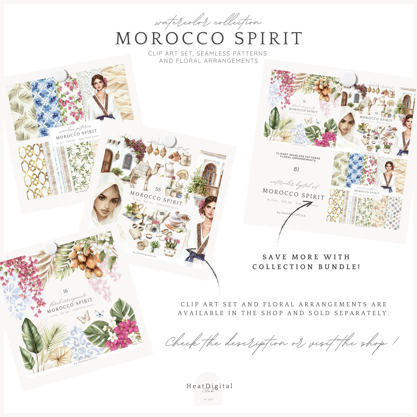 Morocco Sirit – Seamless Patterns, Moroccan Tile, Camel | 10 JPEG