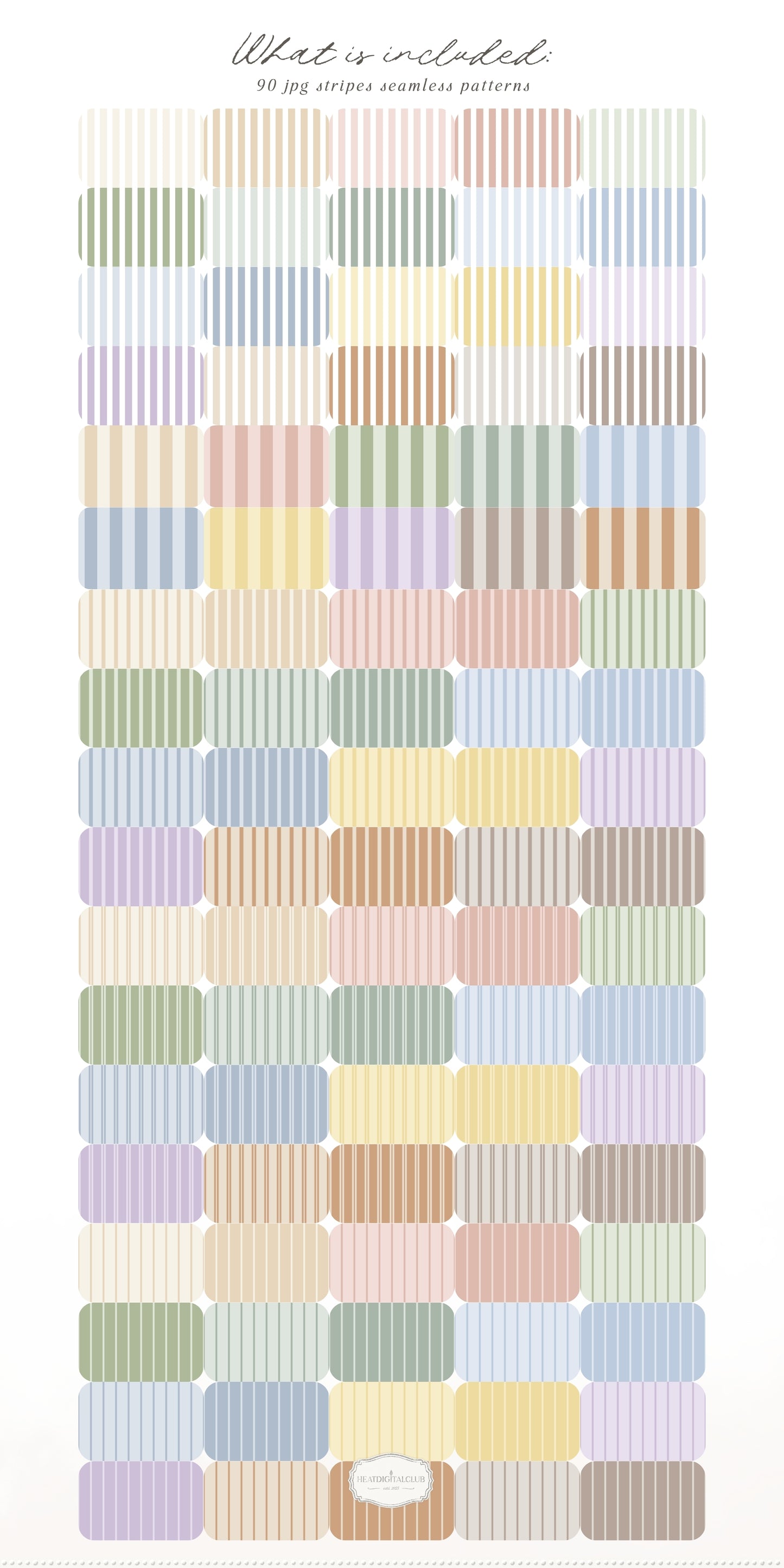 Pastel Classics - Seamless Patterns Bundle, Modern Geometric Classics Collection