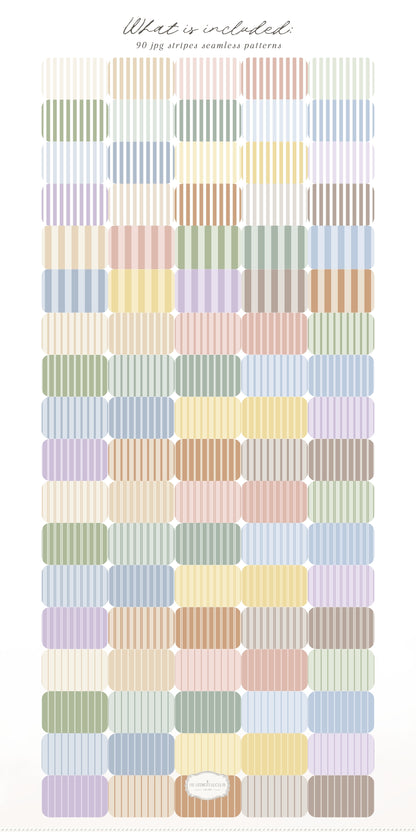 Pastel Classics - Seamless Patterns Bundle, Modern Geometric Classics Collection