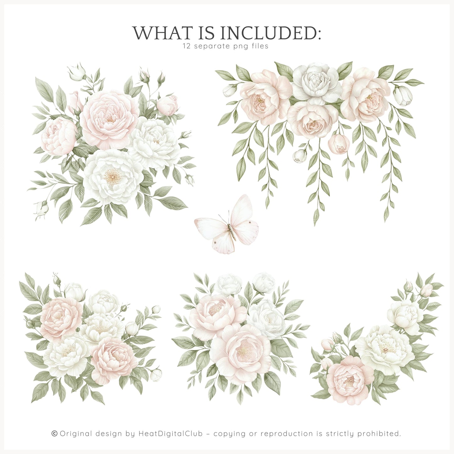 Ballet Grace - Pink Floral Arrangements | 12 PNG