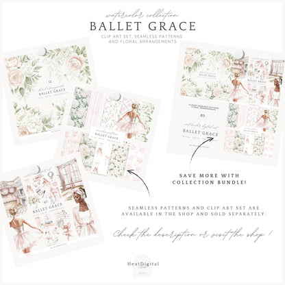 Ballet Grace - Pink Floral Arrangements | 12 PNG