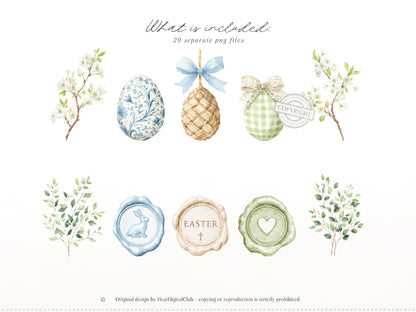 Easter Elegance - Floral Arrangements Clipart, Hydrangea Bouquets, Spring Floral | 20 PNG