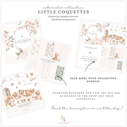Little Coquettes - Floral Arrangements, Pink Peonies Bouquet, Girly Romantic | 21 PNG