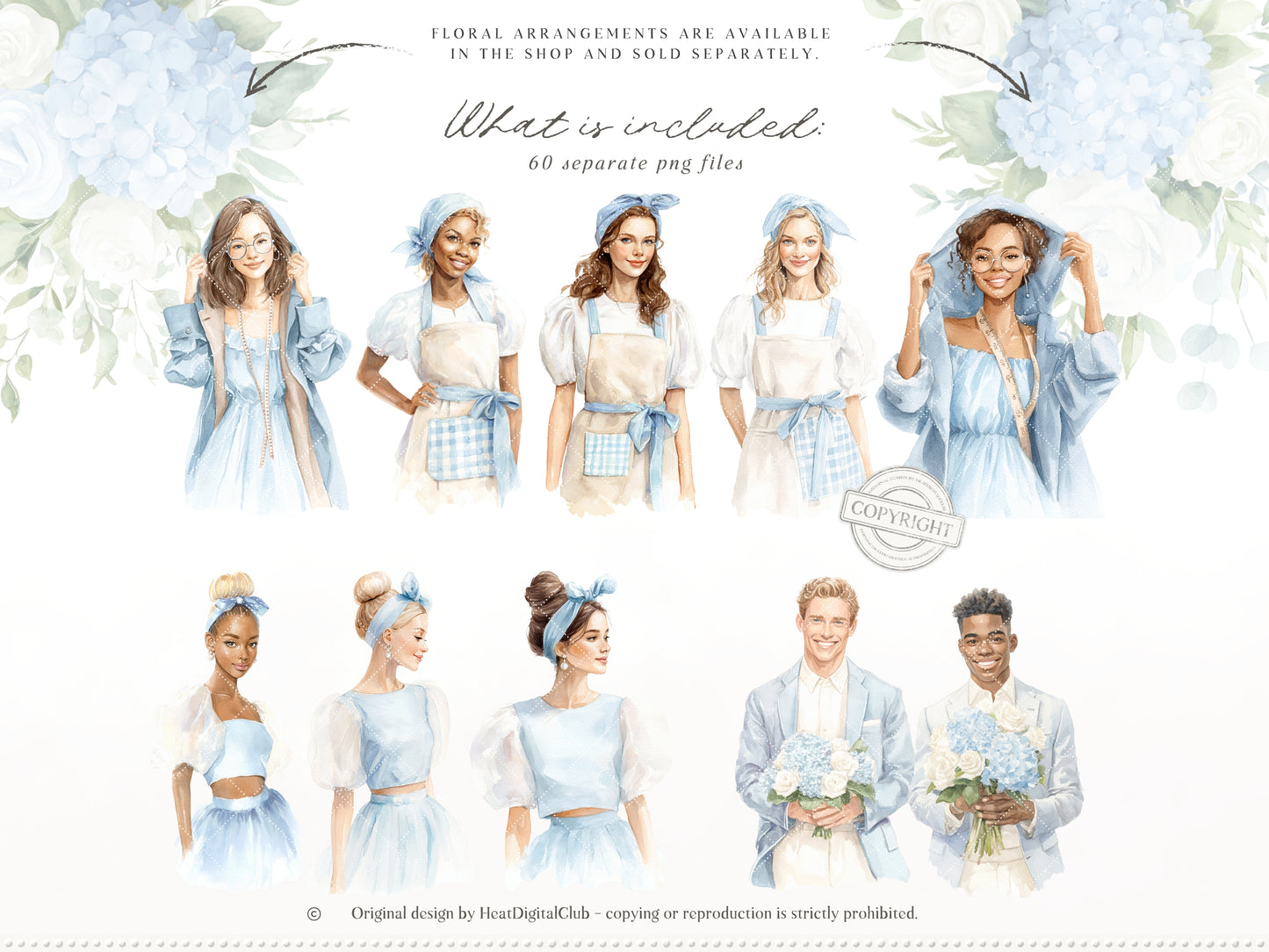 Modern Cinderella - Clipart, Cottagecore Clip Art, Fantasy, Cinderella Clipart, Fairytale | 60 PNG