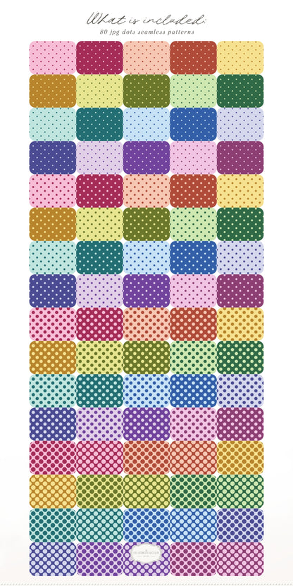 Dopamine Classics - Colorful Seamless Patterns Bundle, Geometric Paper Collection | 310 JPEG