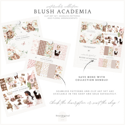 Blush Academia - Floral Arrangements, Peonies, Light Academia Flowers | 12 PNG