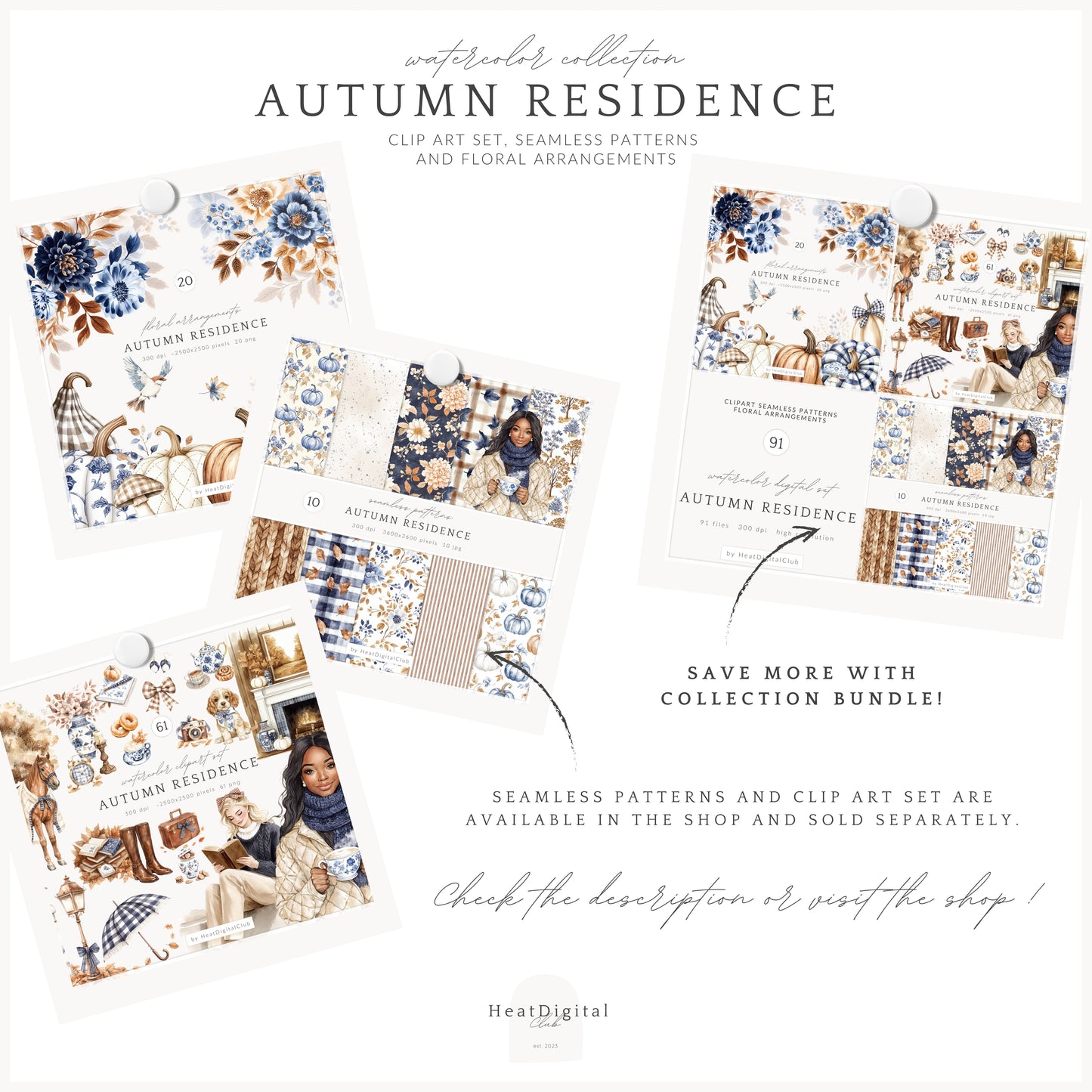Autumn Residence - Floral Arrangements, Fall Flowers, Pumpkins | 29 PNG