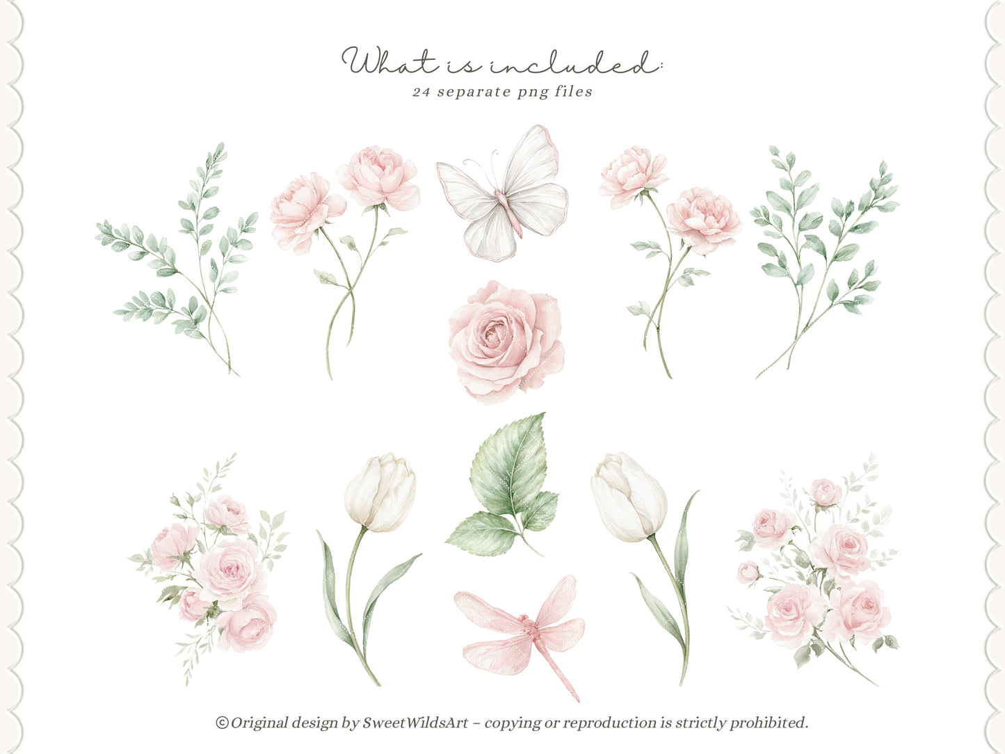 Sweet Coquettes - Floral Arrangements Clipart, Pink Roses Bouquet, Coquette Flowers, Baby Shower Florals | 24 PNG