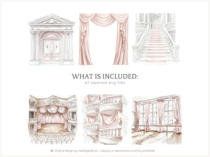 Ballet Grace - Pink Ballerina Clipart Set | 67 PNG