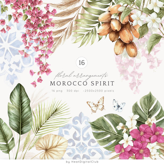 Morocco Spirit – Summer Floral Arrangements | 16 PNG
