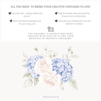 Tender Love - Valentines Day Floral Arrangements, Pink Roses, Grandmillennial | 12 PNG