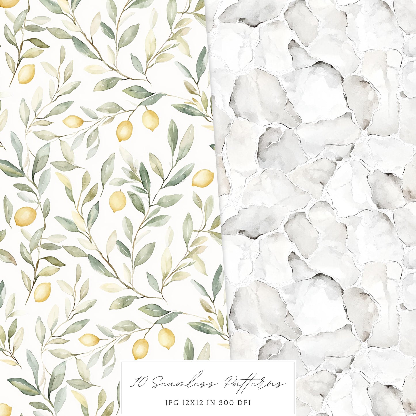 Ocean Breath - Seamless Patterns, Neutral Summer Beach  | 10 JPEG
