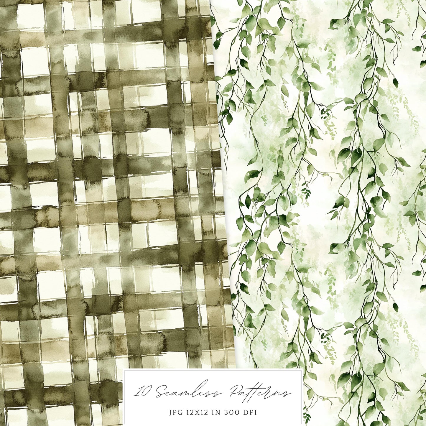 Jungle Mystery - Seamless Patterns, Leopard Print, Floral, Tropical | 10 JPEG