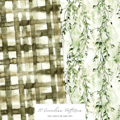 Jungle Mystery - Seamless Patterns, Leopard Print, Floral, Tropical | 10 JPEG