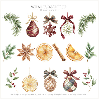 Velvet Noël - Christmas Floral Arrangements, Poinsettia Bouquets, Holiday Greenery | 30 JPEG