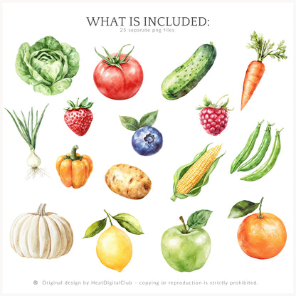 Lovely Farm - Floral Arrangements, Bouquets with Fruits, Veggies, Pastel | 25 PNG