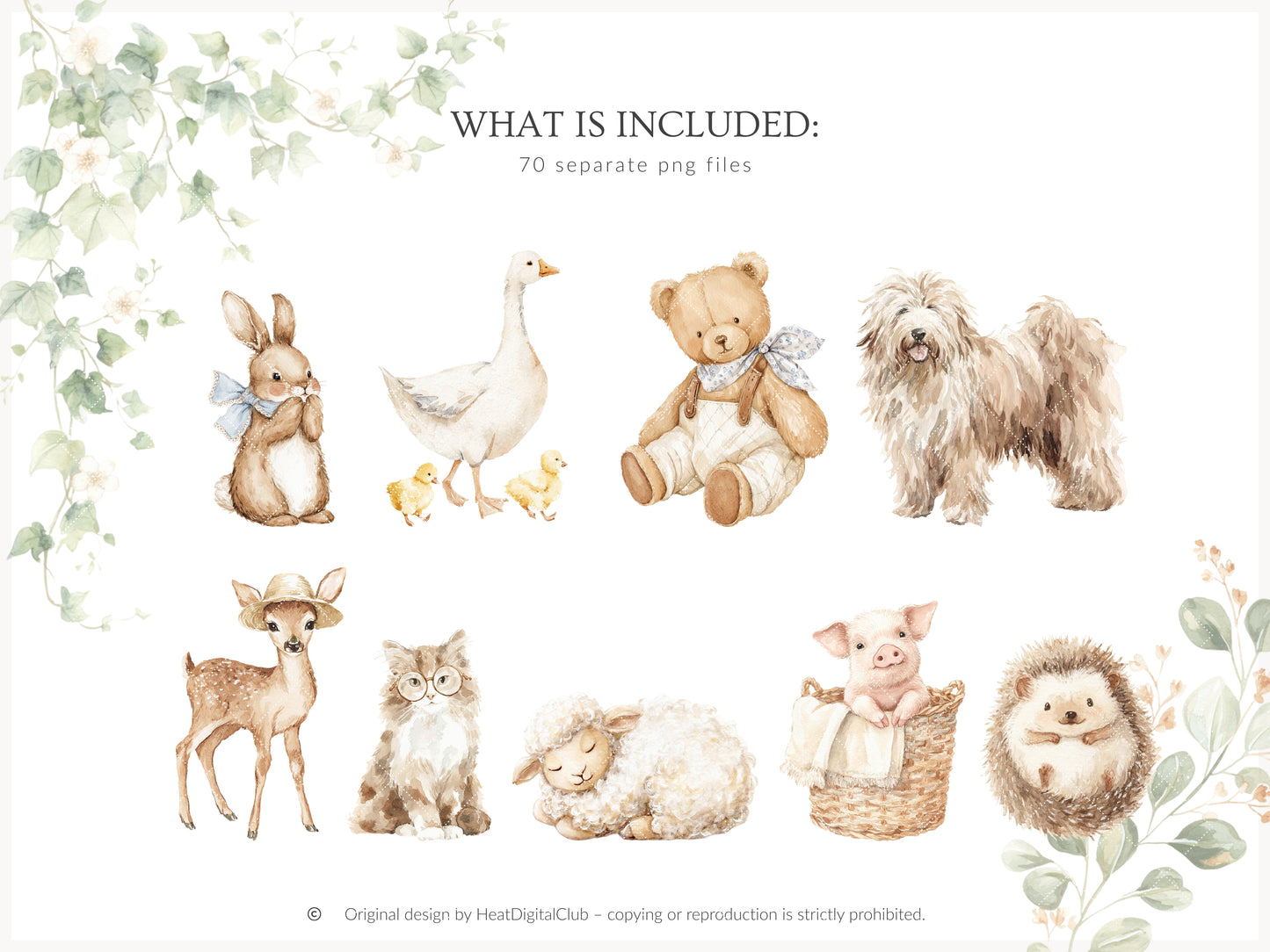 Quiet Cottage - Clipart, French Country Cottagecore, Rustic Vintage Aesthetic | 70 PNG