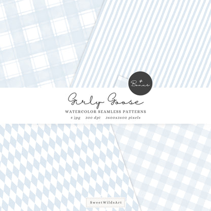 Boy Goose - Clipart, Blue Silly Goose, Coquette Nursery, Birthday | 44 PNG