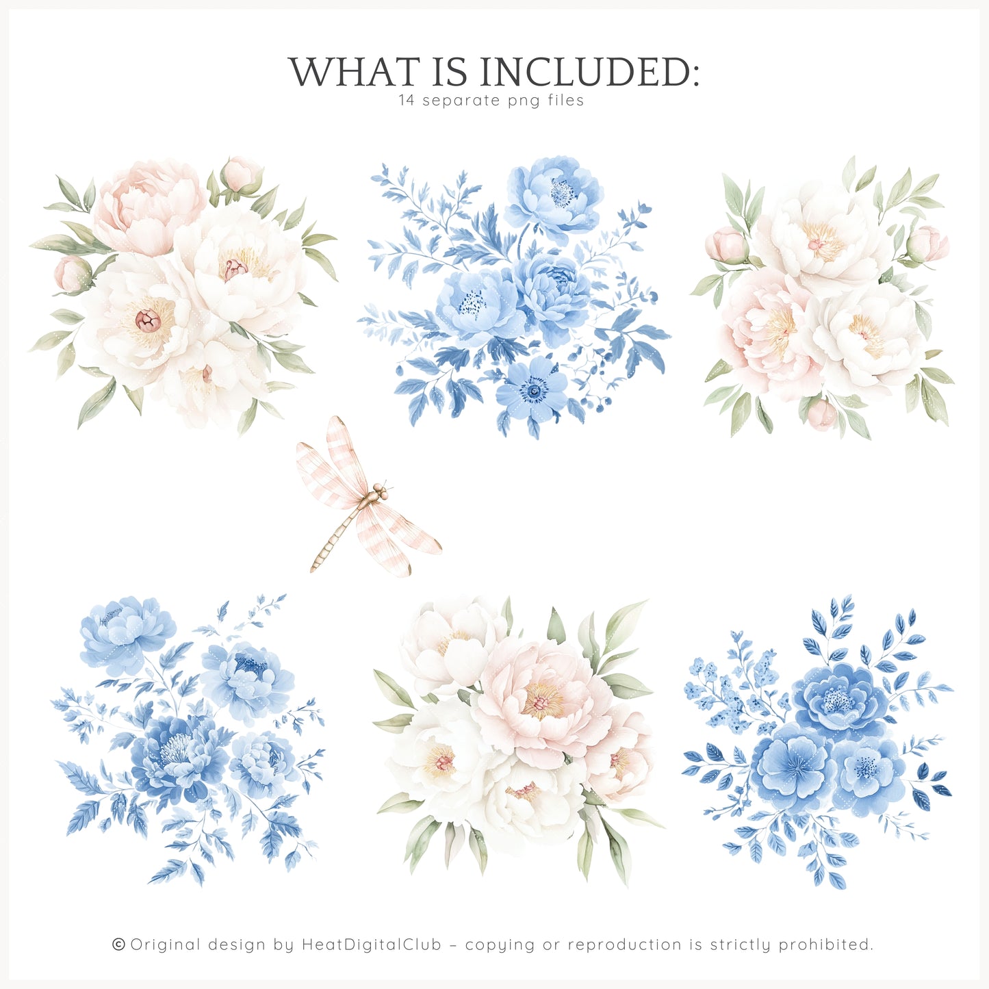 Summer Chic – Grandmillennial Floral Arrangements | 14 PNG