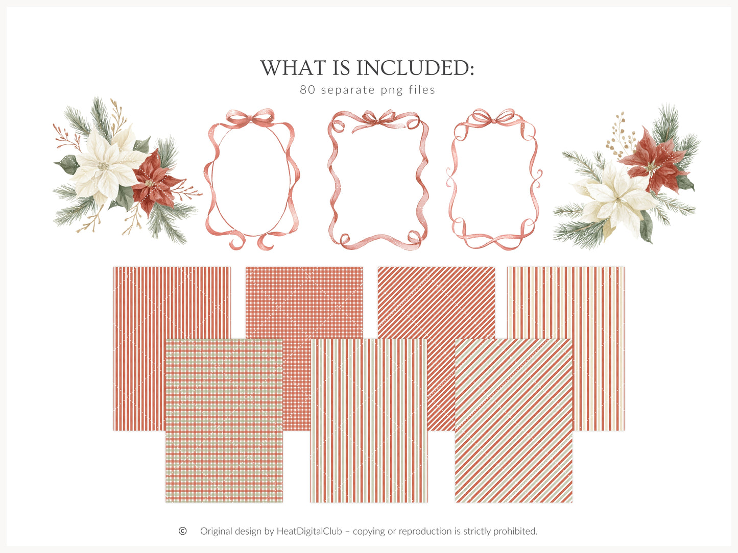 Christmas Stories - Clipart, Cute Xmas, Classic Holidays, Baby Animals, Woodland Santa | 80 PNG/JPEG