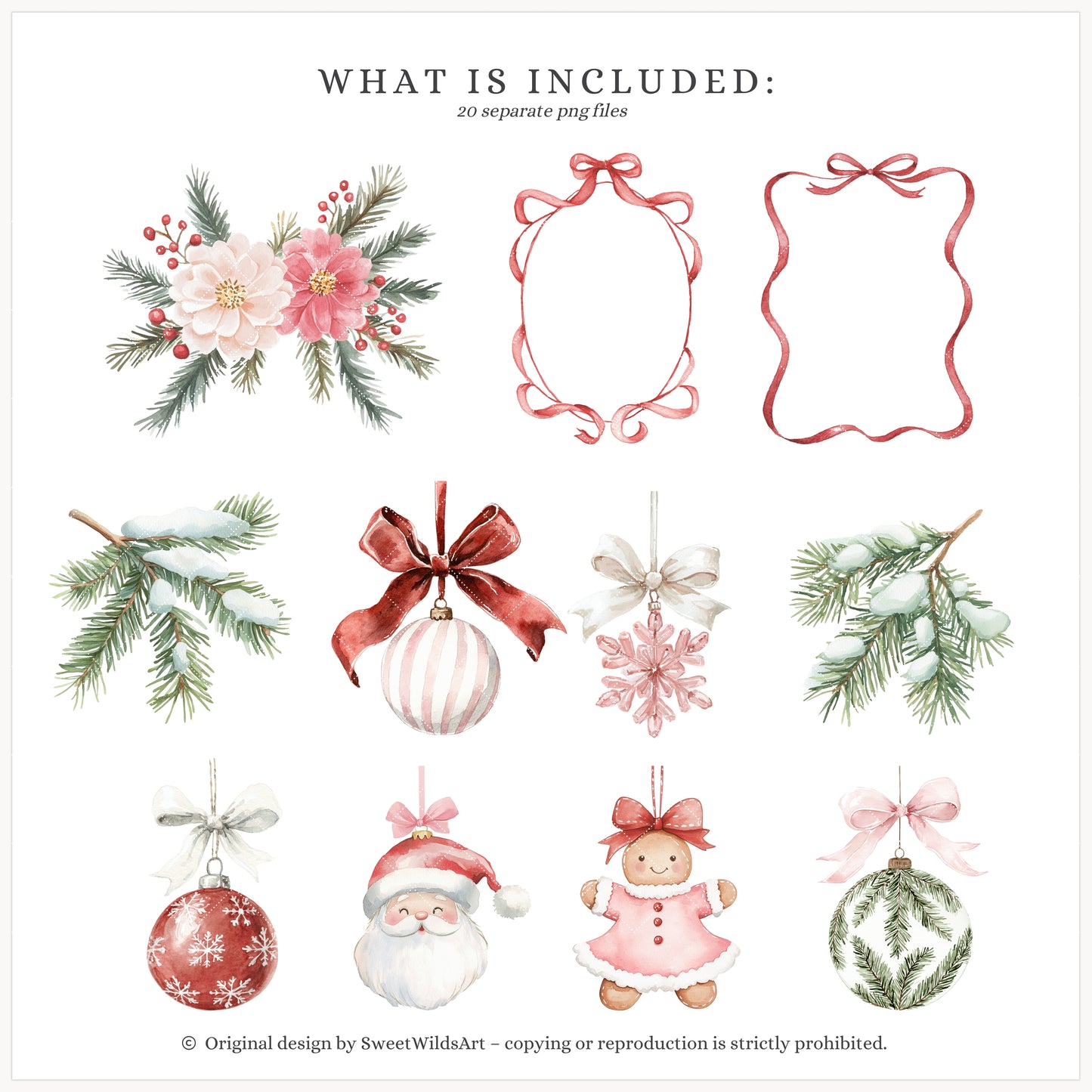 Holly Jolly - Christmas Floral Arrangements Clipart, Holiday Poinsettia,  Greenery | 22 PNG