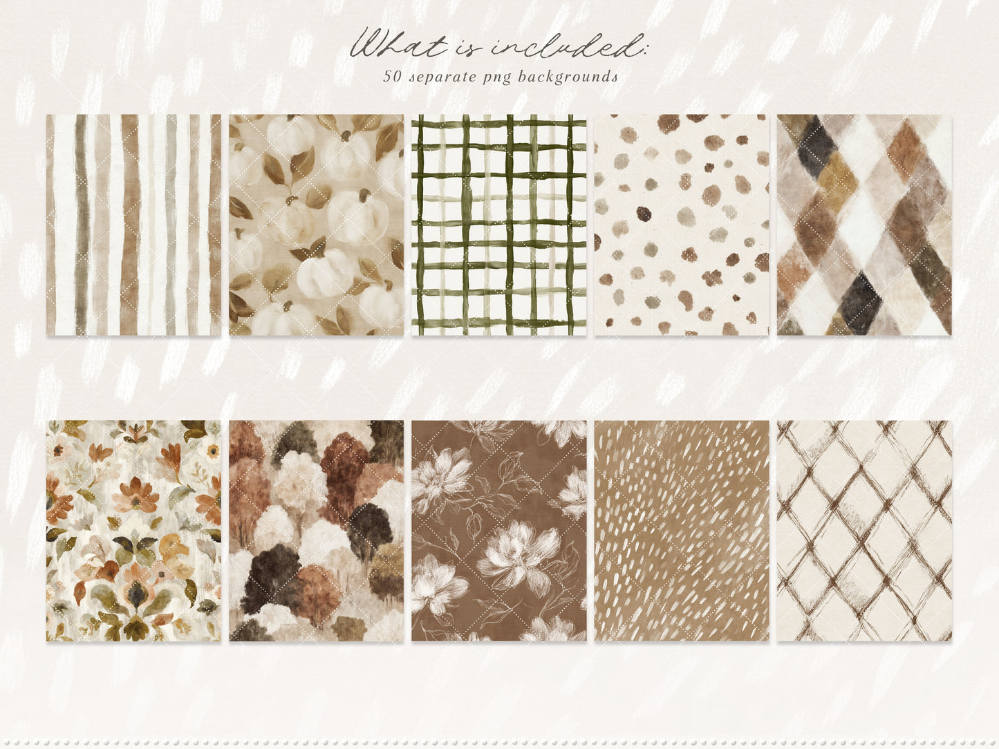 Autumn Palette - Clipart, Vintage Fall Backgrounds, Botanical Bundle | 121 PNG