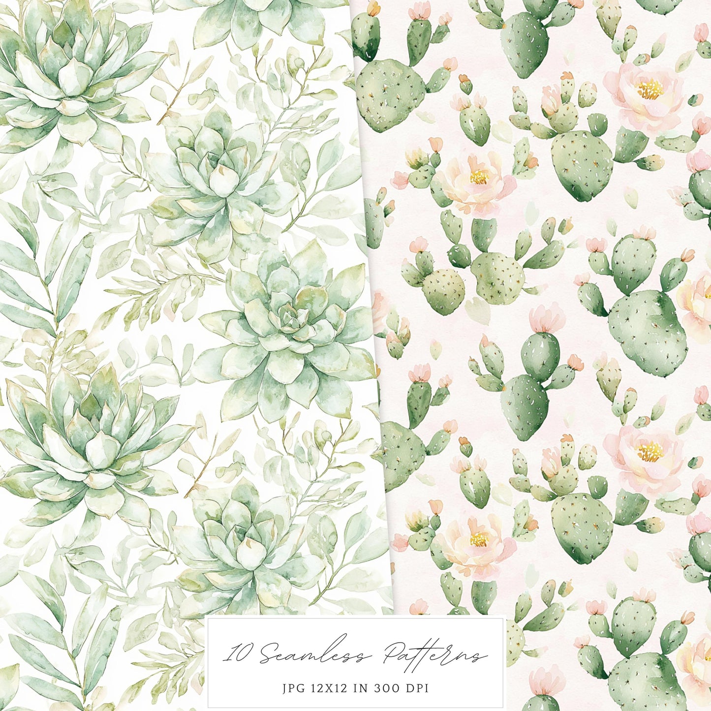 Viva Mexico - Seamless Patterns, Cinco de May, Floral | 10 JPEG