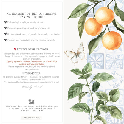 Sicilian Summer - Floral Arrangements, Amalfi Clipart,Italian | 14 PNG