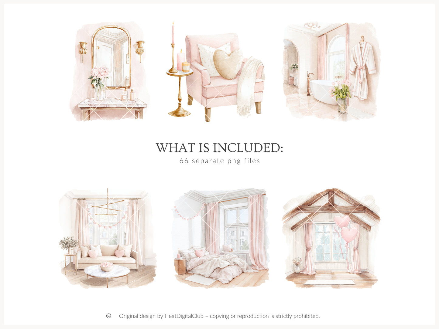 Pure Love - Clipart, Self Love, Wellness Spa Coquette Aesthetic, Valentines Day | 66 PNG