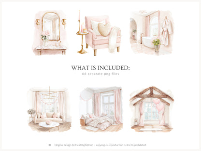 Pure Love - Clipart, Self Love, Wellness Spa Coquette Aesthetic, Valentines Day | 66 PNG