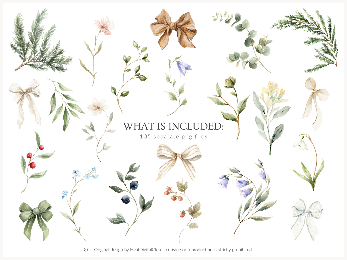 Woodland Archive - Clipart, Vintage Forest Scrapbook Set, Woodland Animals, Forest Papers | 105 PNG