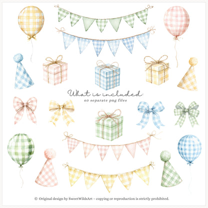 Sweet Classics - Teddy Bear Clipart, Pastel Birthday Bears Toys, Cute Baby Animals, Sweet Nursery | 60 PNG