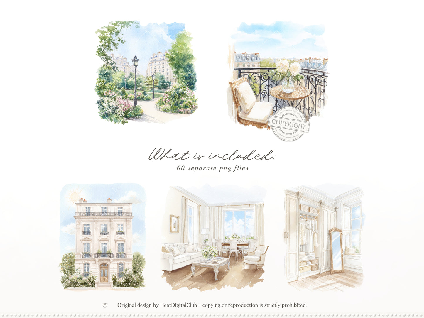 Day & Midnight - Clipart Set, Romantic Dark Gothic Clipart, Feminine, Cottagecore | 60 PNG