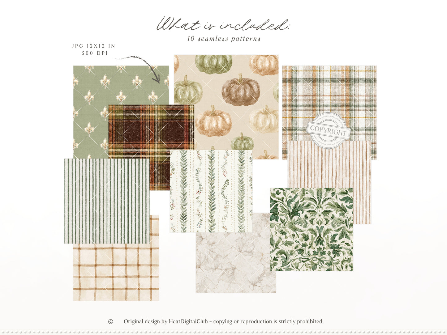 Vintage Kitchen - Clipart, Autumn Kitchen, Heirloom Fall, Cooking, Pear Pumpkin Garlic Herbs | 74 PNG/JPEG