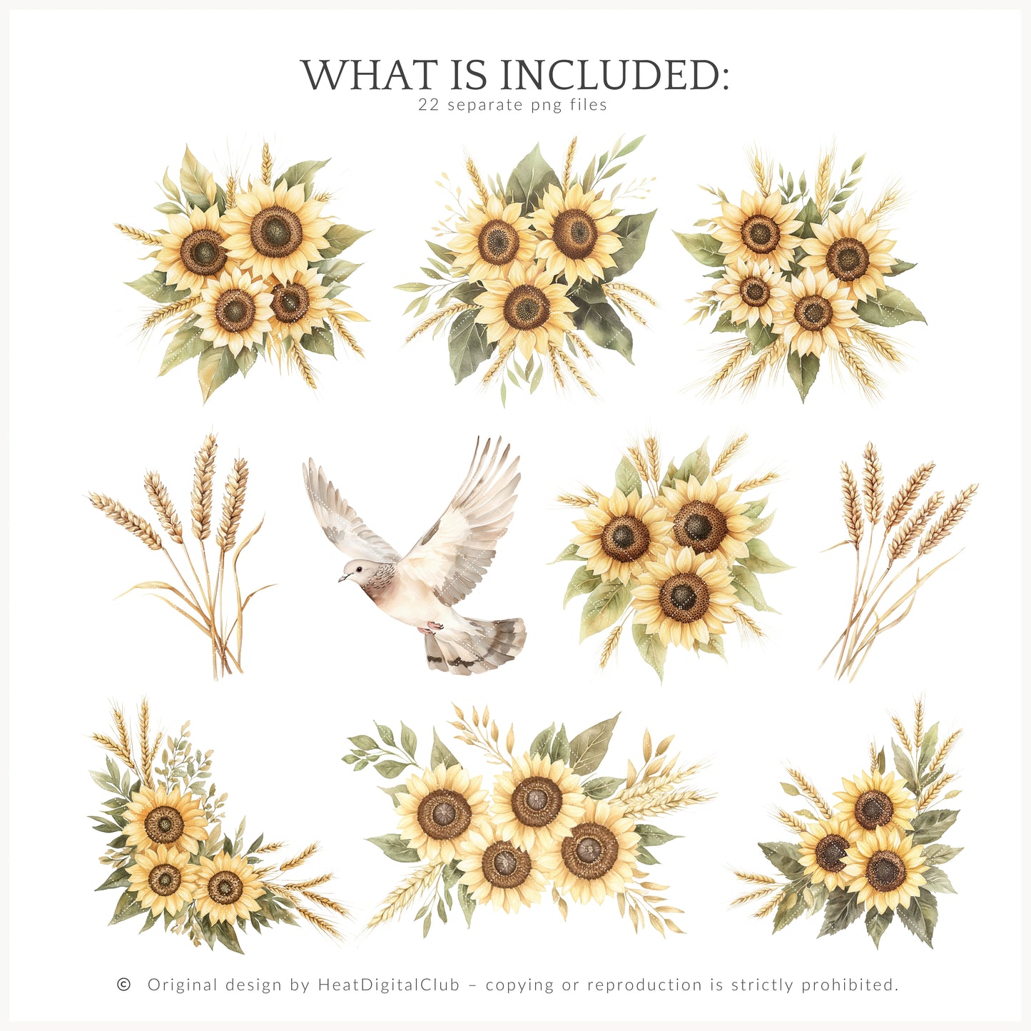 Grateful Feast - Floral Arrangements, Sunflower, Fall, Pumpkin, Autumn Harvest | 22 PNG