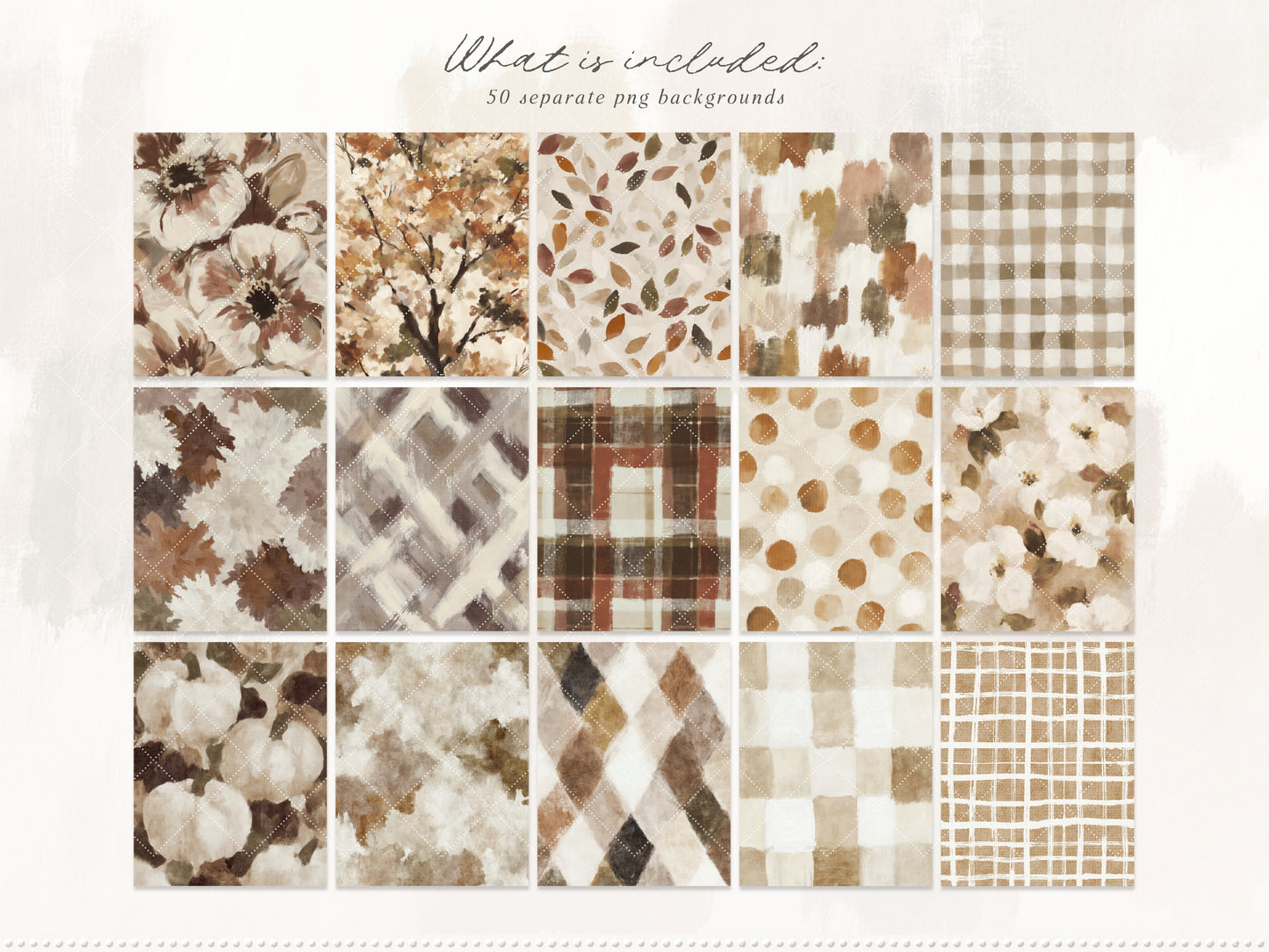 Autumn Palette - Clipart, Vintage Fall Backgrounds, Botanical Bundle | 121 PNG