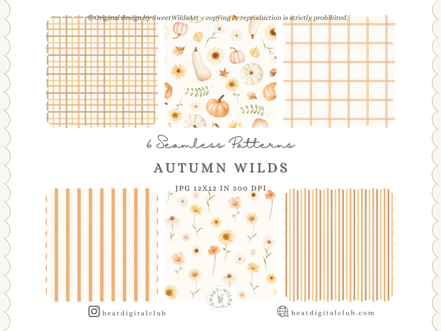 Fall Wilds - Watercolor Flowers Clipart, Autumn Meadow Floral,  Baby Shower Elements | 70 PNG/JPEG