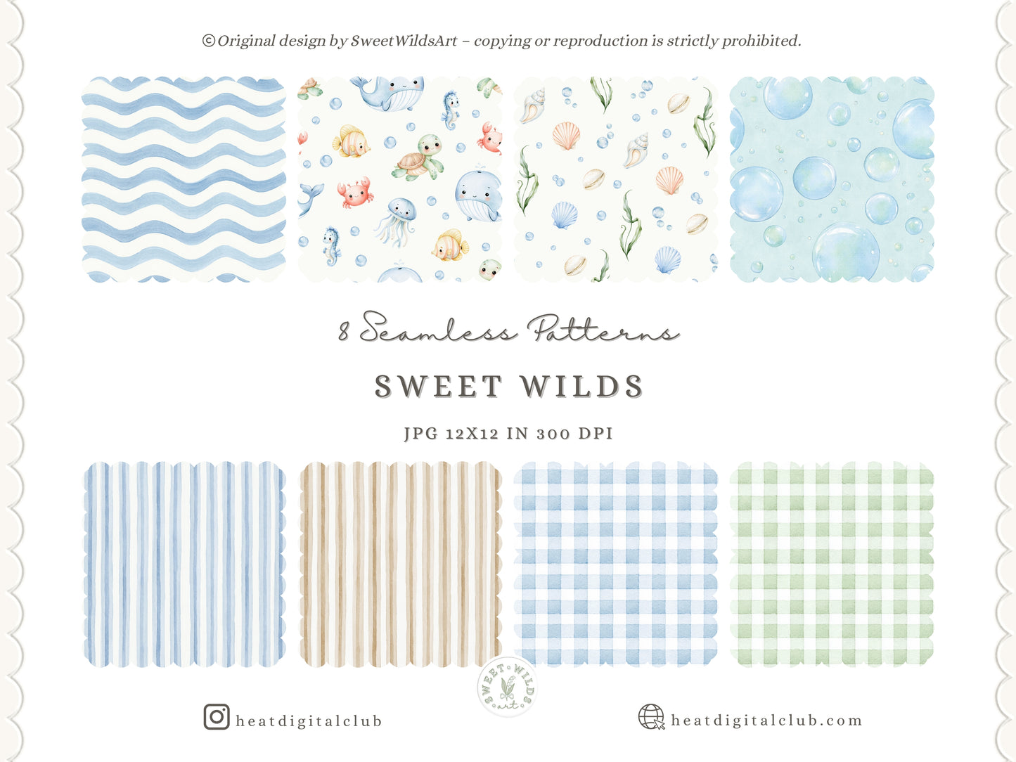 Seaside Friends - Watercolor Sea Animals Clipart, Underwater Animals, Nursery, Cute Baby Animals, Baby Shower  | 71 PNG/JPEG