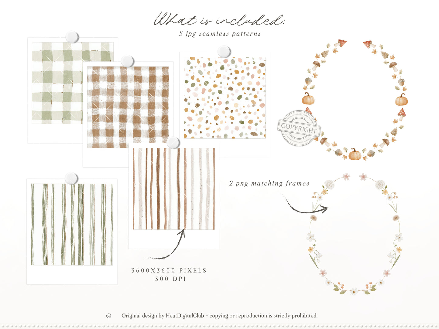 Little Forest - Watercolor Woodland Clipart & Seamless Patterns Bundle, Kids Nursery Graphics | 67 PNG/JPEG
