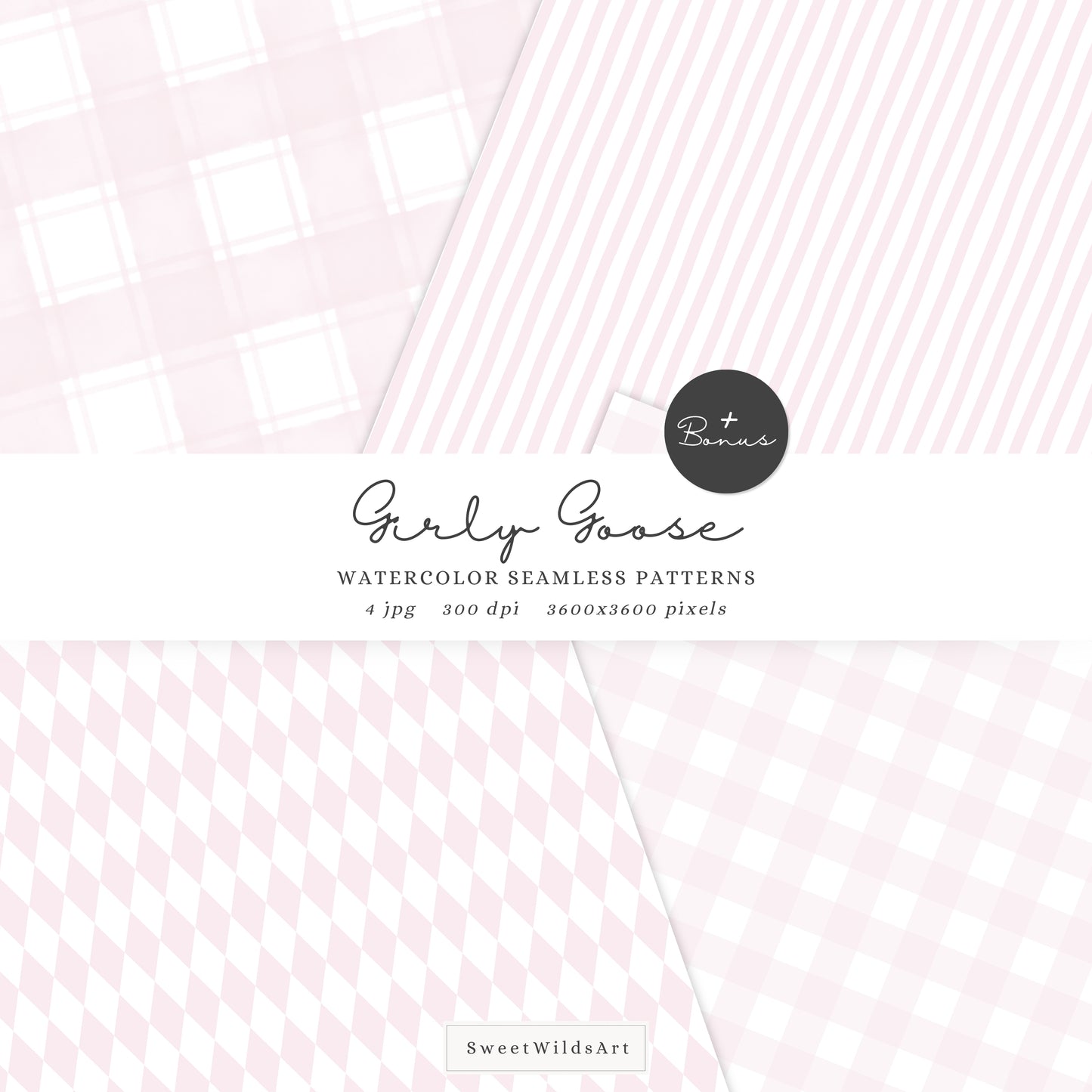 Girly Goose - Pink Silly Goose, Coquette Nursery, Boho Baby Shower | 44 PNG