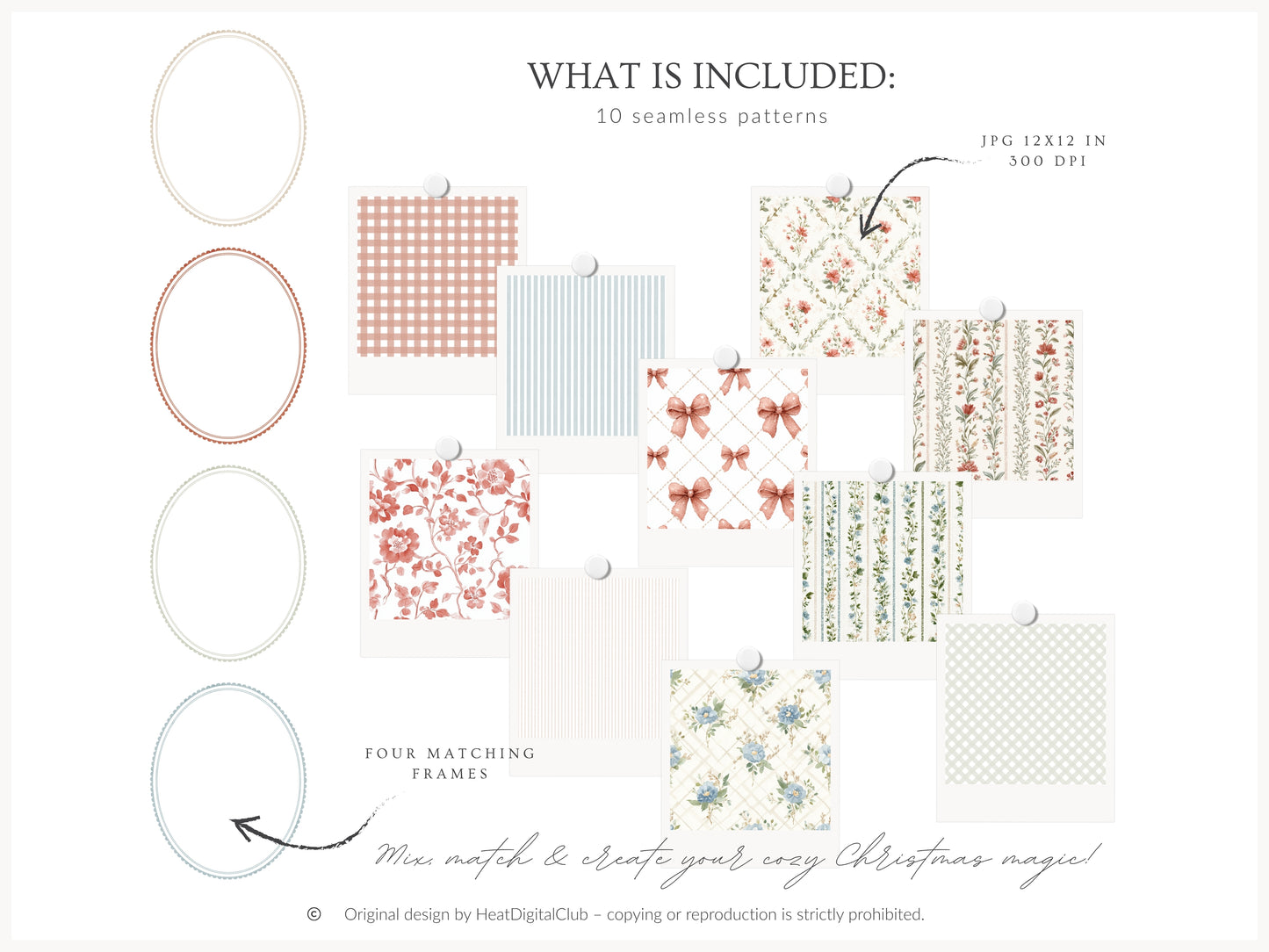 Christmas Atelier - Cute Vintage Holiday Toys Clipart, Winter Grandmillennial Nursery | 84 PNG/JPEG