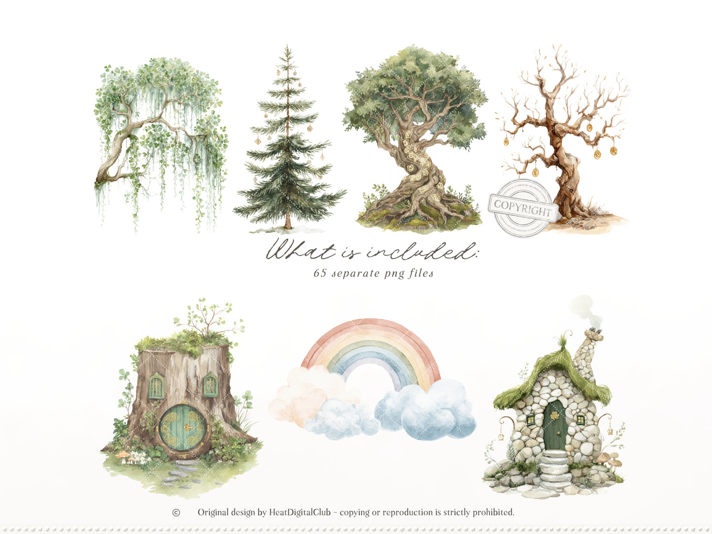 Lucky Archive - St. Patrick’s Day Clipart, Leprechaun, Clover, Shamrock Patterns, Irish Cottage, Rainbow | 75 PNG/JPEG