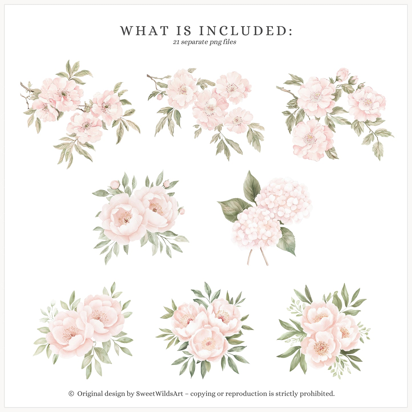 Little Coquettes - Floral Arrangements, Pink Peonies Bouquet, Girly Romantic | 21 PNG