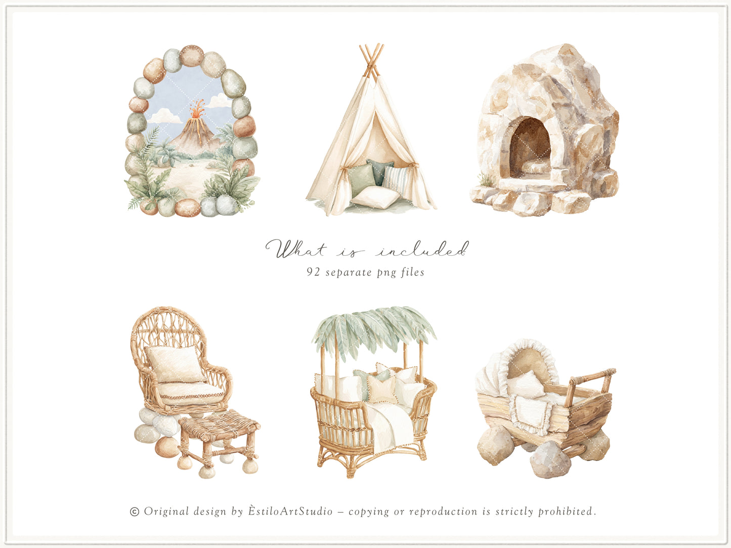 Dino Atelier - Clipart, Baby Dinosaurs, Plush Toys Animals, Prehistoric Baby Shower, Nursery | 102 PNG/JPEG