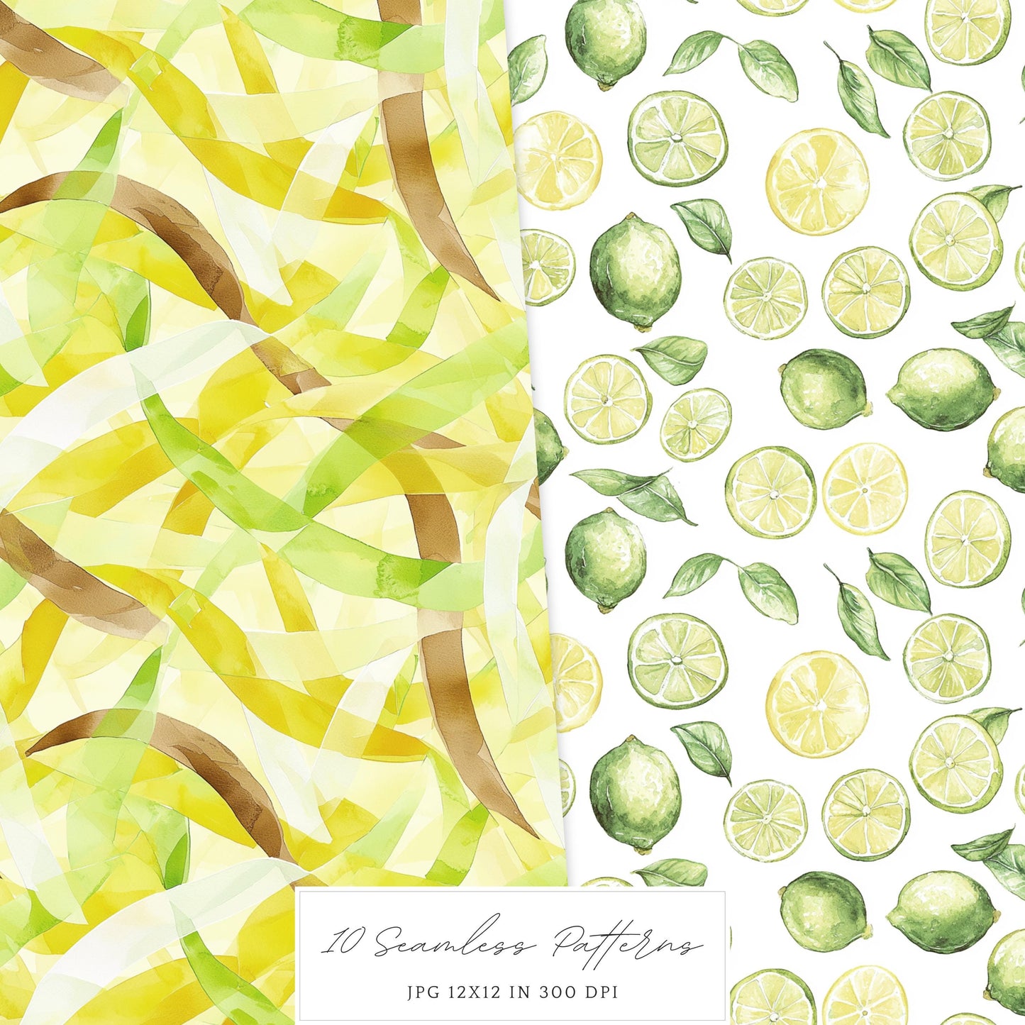 Fresh Essence - Seamless Patterns, Floral, Spring | 10 JPEG