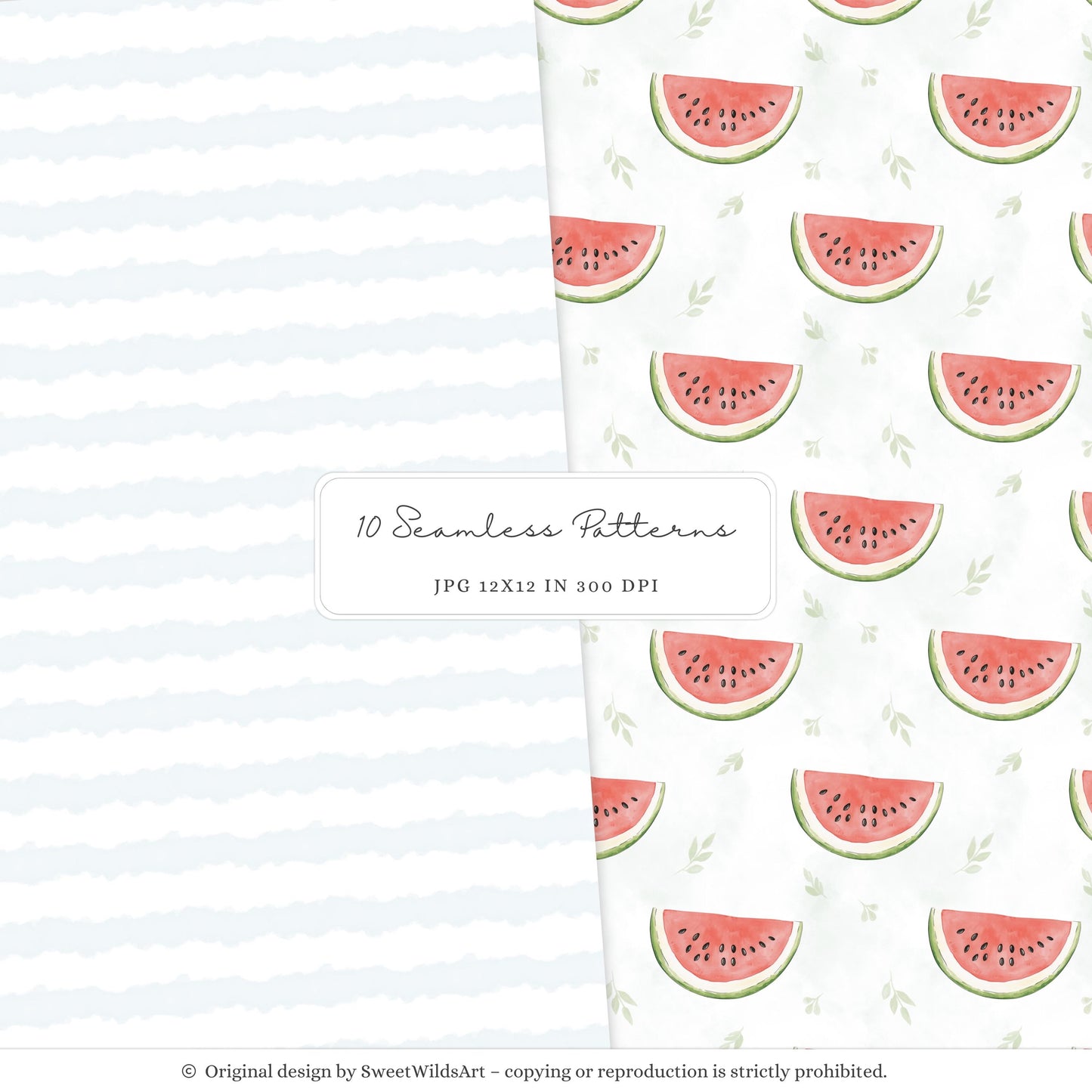 Vacation Vibe - Seamless Patterns, Tropical Beach, Ocean Baby Shower | 10 JPEG