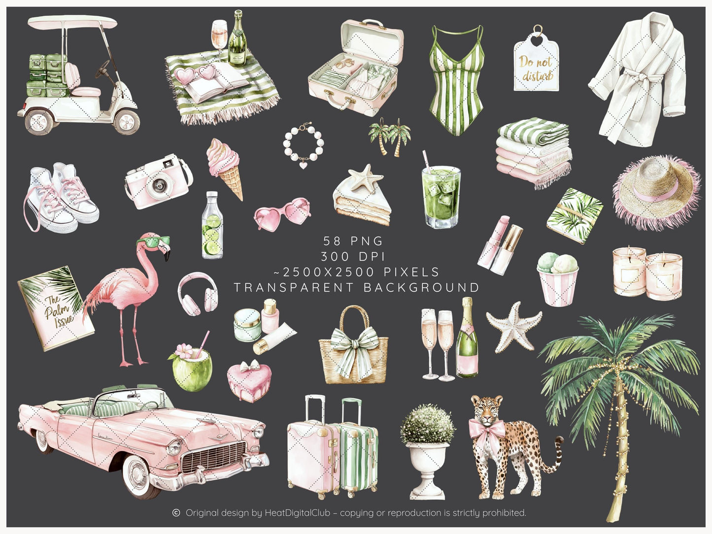 Palm Club - Palm Beach Vacation, Miami Clipart | 58 PNG
