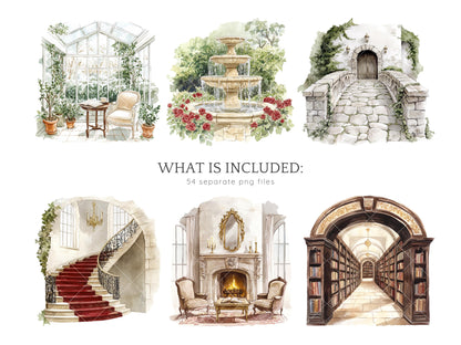 Belle's Modern Tale -  Beauty and the Beast, Fairytale Clipart | 54 PNG