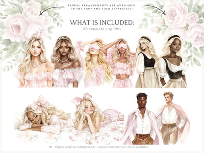 Enchanted Dream - Sleeping Beauty Clipart, Magic Rose | 60 PNG